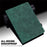 Imprinted Flower Pattern Leather Wallet Stand Tablet Case Shell for iPad 10.2 (2021)/(2020)/(2019) - Green - 7