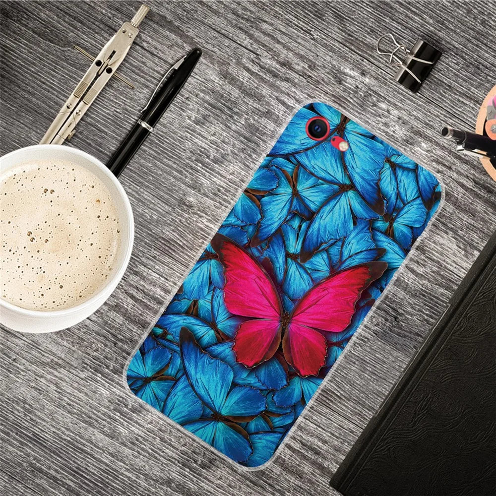 Pattern Printing Flexible High Quality TPU Phone Cover for iPhone 7/8/SE (2020)/SE (2022) - Red Butterfly - 4