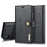 DG.MING Cover for iPhone XS Max 6.5 inch Detachable 2-in-1 Split Leather Wallet Shell + PC Back Case - Black - 1