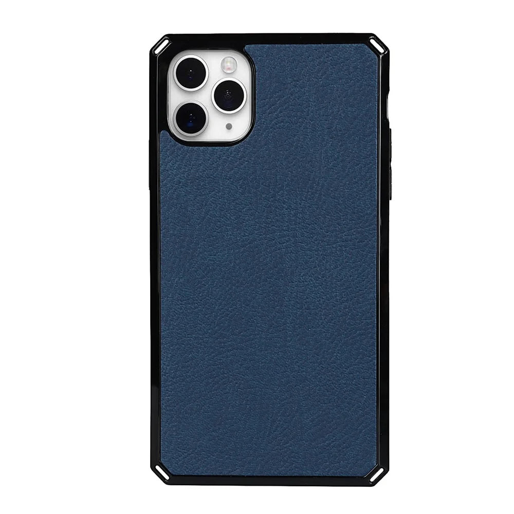 Litchi Skin Stand Genuine Leather TPU Protective Shell for iPhone 11 Pro Max Detachable Case - Blue - 7