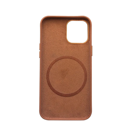 QIALINO For iPhone 12 Pro Max 6.7 inch Top Layer Cowhide Leather Magnetic Phone Case, Support Wireless Charging - Coffee - 2