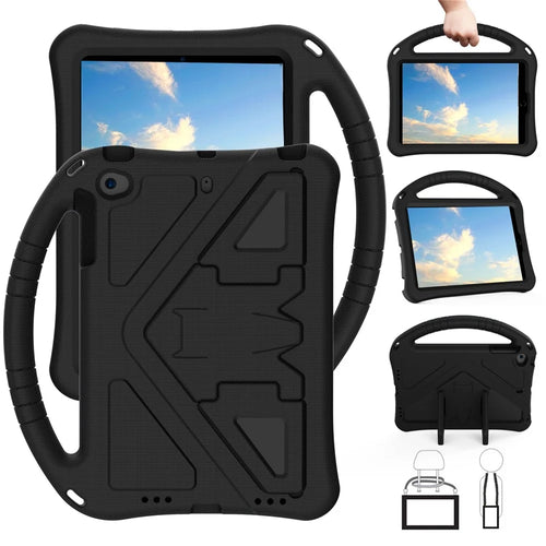 Kickstand Design Shock-Absorbed Handheld EVA Case for iPad mini 4/(2019) 7.9 inch - Black - 1