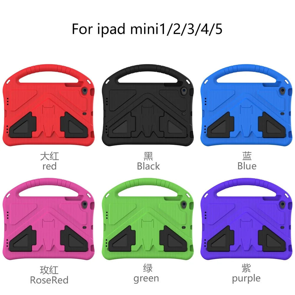 Kickstand Design Shock-Absorbed Handheld EVA Case for iPad mini 4/(2019) 7.9 inch - Black - 5