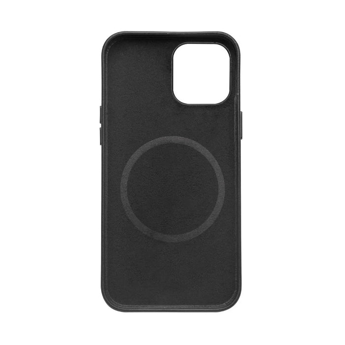 QIALINO For iPhone 12 6.1 inch / 12 Pro 6.1 inch Compatible with MagSafe Charging Phone Case Cowhide Genuine Leather Cover - Black - 2