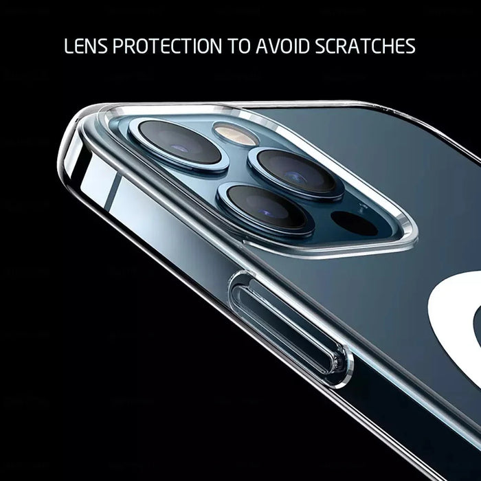 Clear Acrylic+TPU Phone Case Compatible with MagSafe for iPhone 12 Pro Max - 3