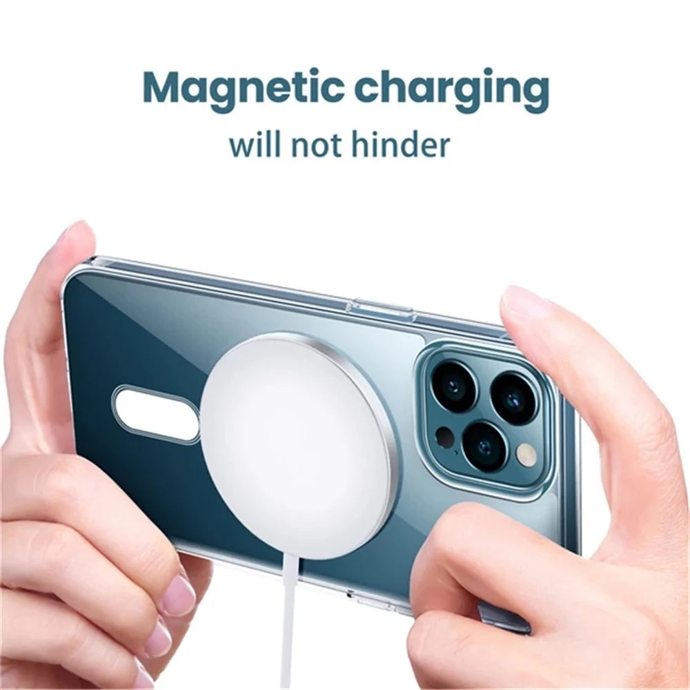 Clear Acrylic+TPU Phone Case Compatible with MagSafe for iPhone 12 Pro / iPhone 12 - 2