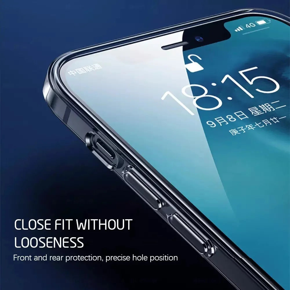 Clear Acrylic+TPU Phone Case Compatible with MagSafe for iPhone 12 Pro / iPhone 12 - 4