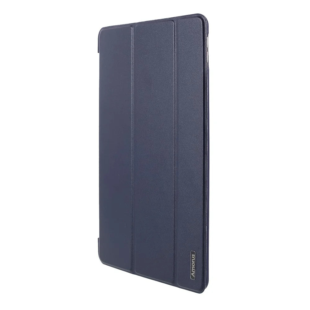 AMORUS Tri-fold Stand Leather Smart Case with TPU Back Cover for iPad 10.2 (2021)/(2020)/(2019) - Blue - 2