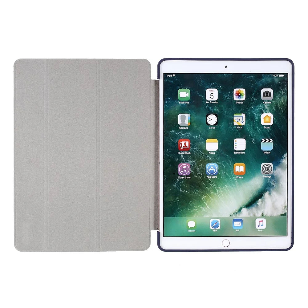 AMORUS Tri-fold Stand Leather Smart Case with TPU Back Cover for iPad 10.2 (2021)/(2020)/(2019) - Blue - 4