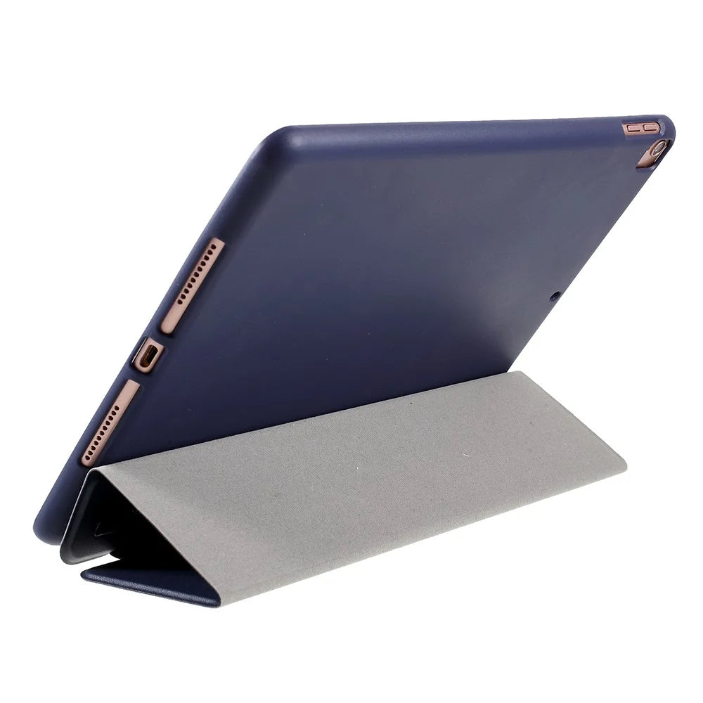 AMORUS Tri-fold Stand Leather Smart Case with TPU Back Cover for iPad 10.2 (2021)/(2020)/(2019) - Blue - 5