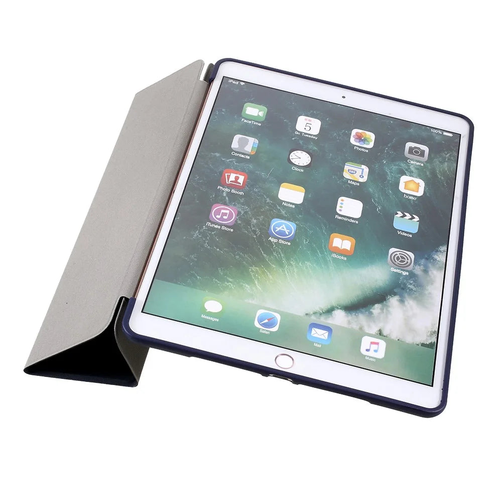 AMORUS Tri-fold Stand Leather Smart Case with TPU Back Cover for iPad 10.2 (2021)/(2020)/(2019) - Blue - 6