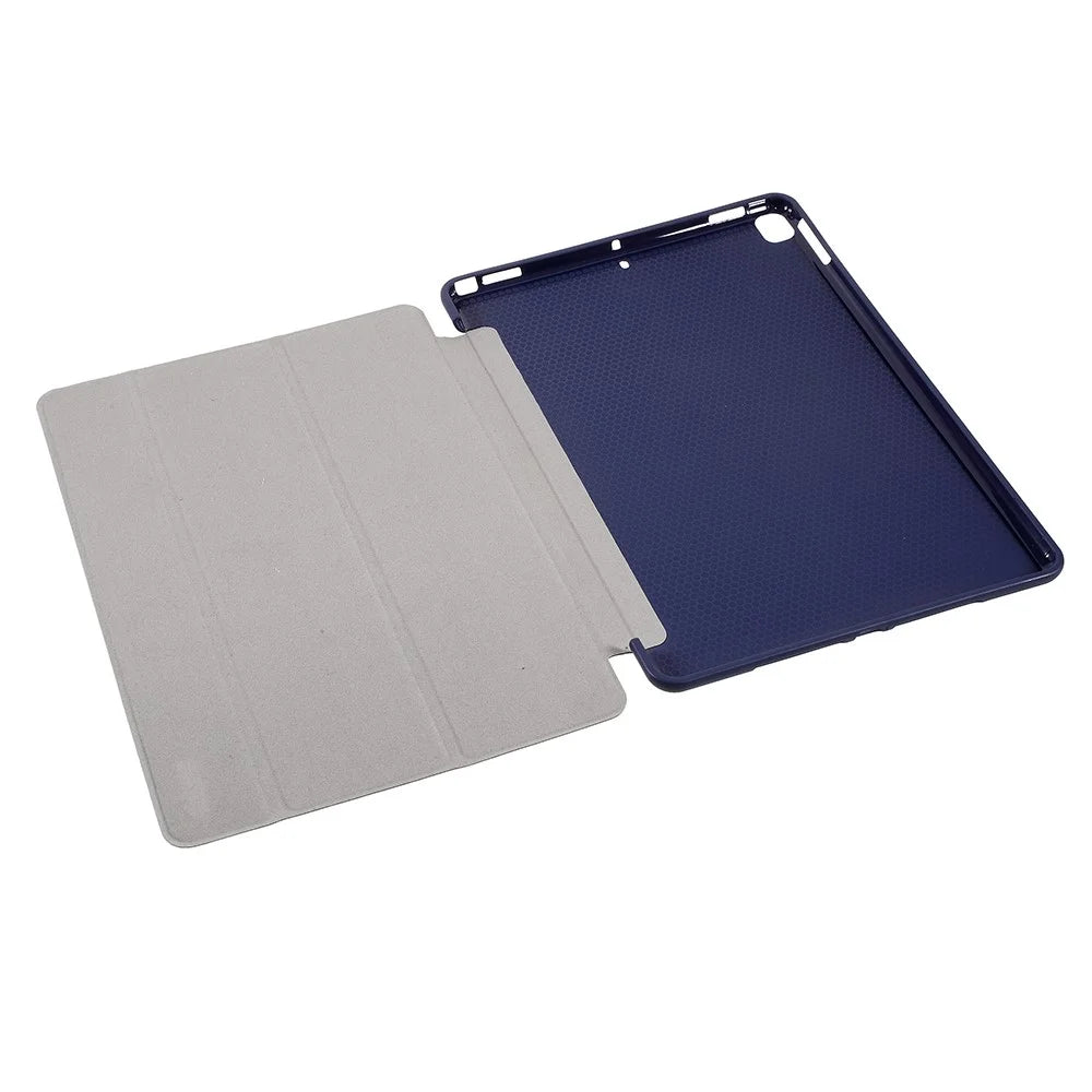 AMORUS Tri-fold Stand Leather Smart Case with TPU Back Cover for iPad 10.2 (2021)/(2020)/(2019) - Blue - 7