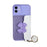PU Leather Coated TPU Case Bowknot Design with Card Pocket for iPhone 12 mini - Purple - 1