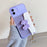 PU Leather Coated TPU Case Bowknot Design with Card Pocket for iPhone 12 mini - Purple - 2