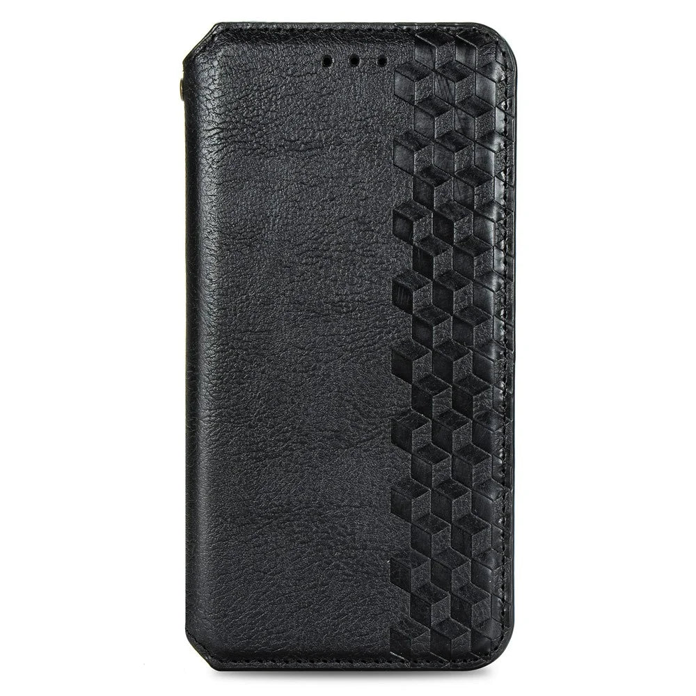 For iPhone 7 / 8 / SE (2020) / SE (2022) PU Leather Case Rhombus Imprint Wallet Stand Phone Cover - Black - 3