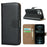 Genuine Leather Wallet Stand Phone Protector Case Shell for iPhone 12 / 12 Pro - Black - 1