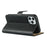 Genuine Leather Wallet Stand Phone Protector Case Shell for iPhone 12 / 12 Pro - Black - 6