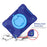 360 Degree Swivel Kickstand Design PC + Silicone Hybrid Tablet Case with Shoulder Strap for iPad 10.2 (2020)/ (2021) / iPad 10.2 (2019) - Drak Blue+Blue - 3
