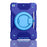 360 Degree Swivel Kickstand Design PC + Silicone Hybrid Tablet Case with Shoulder Strap for iPad 10.2 (2020)/ (2021) / iPad 10.2 (2019) - Drak Blue+Blue - 4