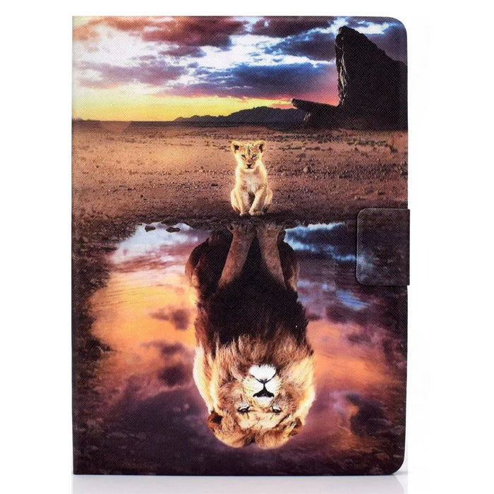 Pattern Printing Leather Tablet Case for iPad Pro 11 (2022) / (2020) / (2021) / Air 11 (2026) / (2025) / (2024) / Air (2020) (2022) - Lion - 5