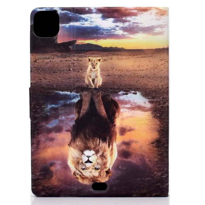 Pattern Printing Leather Tablet Case for iPad Pro 11 (2022) / (2020) / (2021) / Air 11 (2026) / (2025) / (2024) / Air (2020) (2022) - Lion - 6
