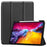Stable Tri-fold Stand Stand Leather Tablet Cover Smart Case Shell with Pen Slot for iPad Pro 11-inch (2021) - Black - 1