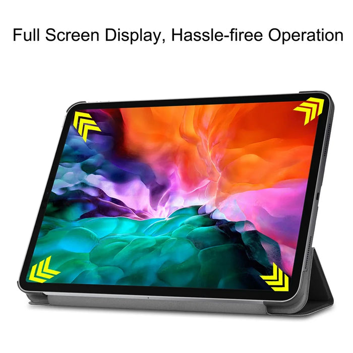 Stable Tri-fold Stand Design Leather Stand Case [Auto Sleep/Wake Function] for iPad Pro 12.9-inch (2021) - Black - 4