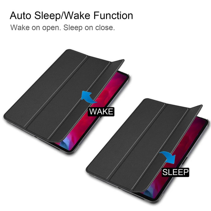 Stable Tri-fold Stand Auto Sleep/Wake Leather Stand Case for iPad Pro 11-inch (2021) - Black - 2