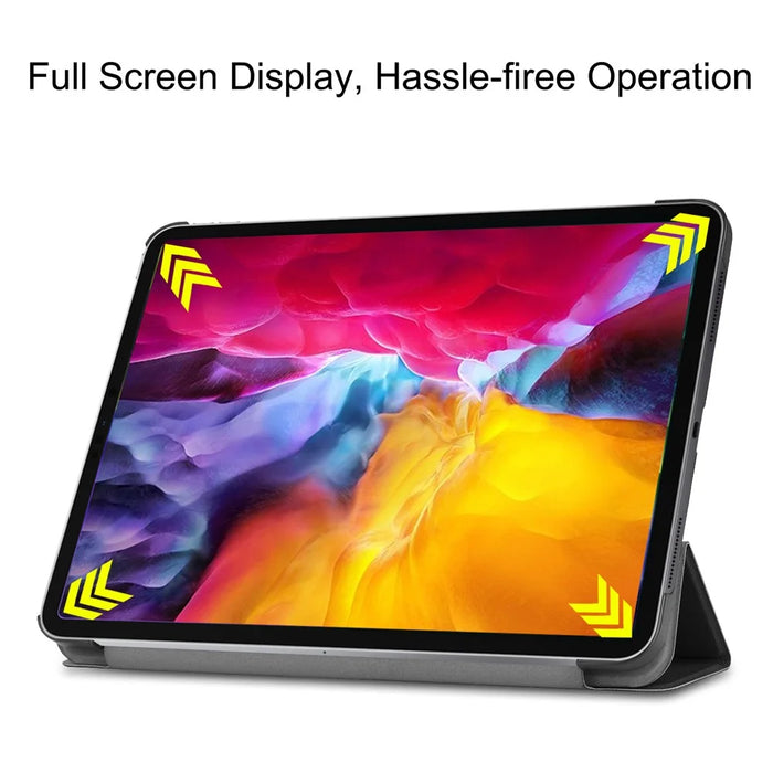 Stable Tri-fold Stand Auto Sleep/Wake Leather Stand Case for iPad Pro 11-inch (2021) - Black - 4