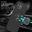 Full Protection Hybrid Phone Cover Case Ring Shape Kickstand Design for iPhone 12 - Black - 2