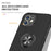 Full Protection Hybrid Phone Cover Case Ring Shape Kickstand Design for iPhone 12 - Black - 6