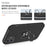 Full Protection Hybrid Phone Cover Case Ring Shape Kickstand Design for iPhone 12 - Black - 7