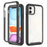 PC+TPU Full-Coverage Protection Case with PET Screen Protector for iPhone 12 mini - Black - 1