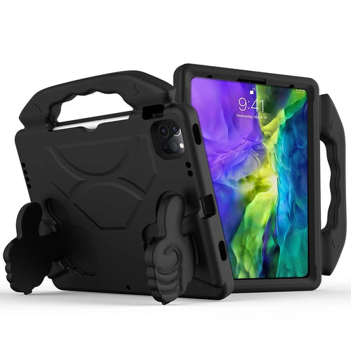 Thumb-Shaped Kickstand EVA Tablet Protective Case for iPad Pro 11 (2025) / 11 (2024) / (2021) / (2022) / (2020) Cover - Black - 1