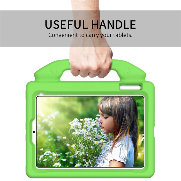 Foldable Thumb Kickstand Shockproof EVA Tablet Case with Handle for iPad mini (2024) / mini (2021) - Green - 2