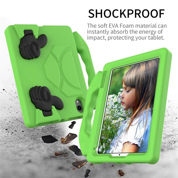 Foldable Thumb Kickstand Shockproof EVA Tablet Case with Handle for iPad mini (2024) / mini (2021) - Green - 3