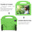 Foldable Thumb Kickstand Shockproof EVA Tablet Case with Handle for iPad mini (2024) / mini (2021) - Green - 4