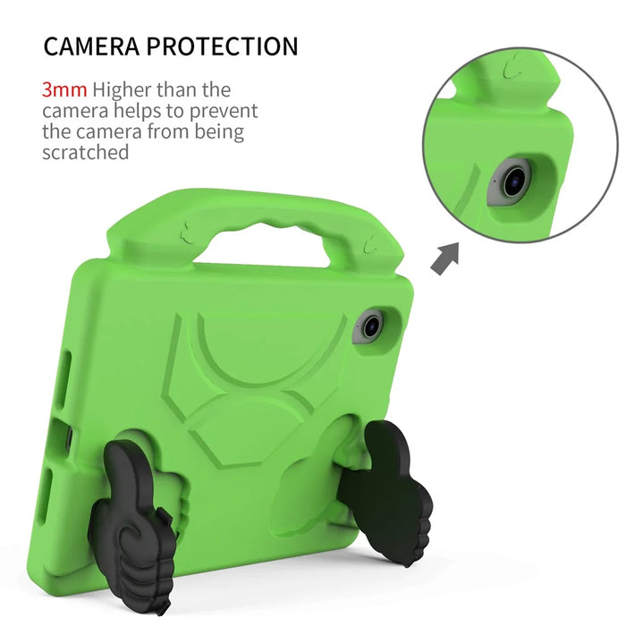 Foldable Thumb Kickstand Shockproof EVA Tablet Case with Handle for iPad mini (2024) / mini (2021) - Green - 5