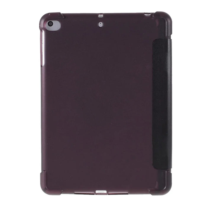 Full Protection Tri-fold Stand Leather Case [with Apple Pencil Storage Groove] for iPad Mini 1/2/3/4/(2019) 7.9 inch - Black - 2