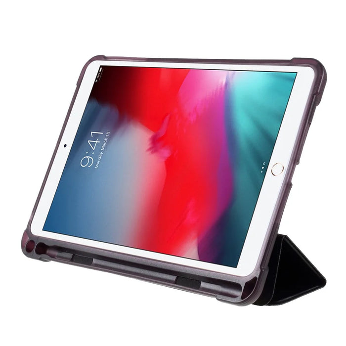 Full Protection Tri-fold Stand Leather Case [with Apple Pencil Storage Groove] for iPad Mini 1/2/3/4/(2019) 7.9 inch - Black - 7