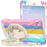 Revolving Kickstand Design Tablet Cover + Strap with Colorful Rainbow Pattern Design for iPad mini 4/(2019) 7.9 inch - Colorful/Pink - 5