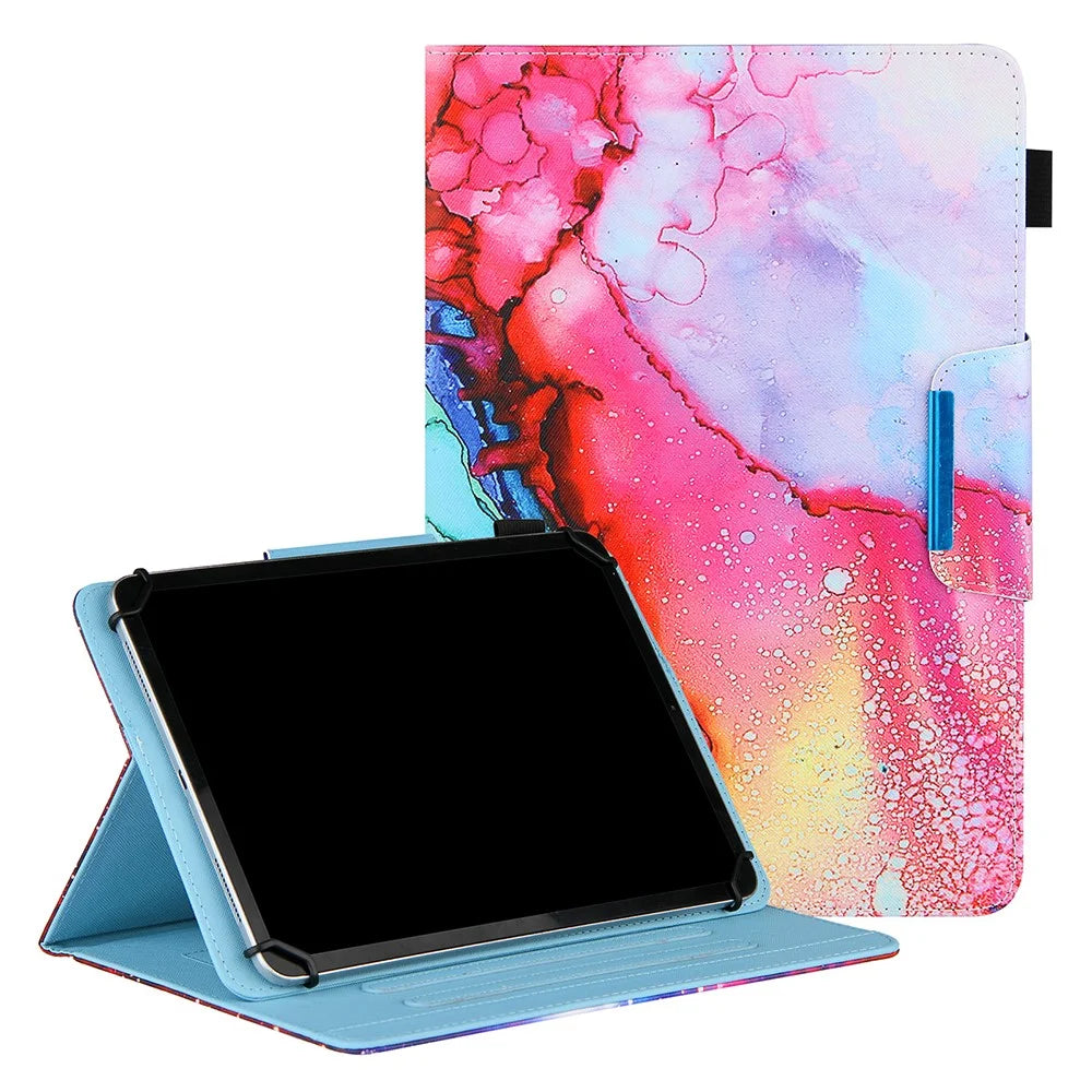 Pattern Printing Universal Cross Texture Leather Tablet Case for 10-inch Tablets - Color - 1