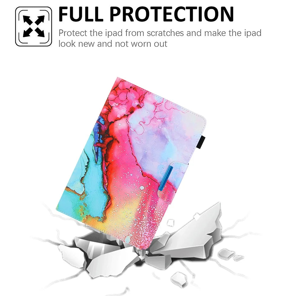 Pattern Printing Universal Cross Texture Leather Tablet Case for 10-inch Tablets - Color - 2