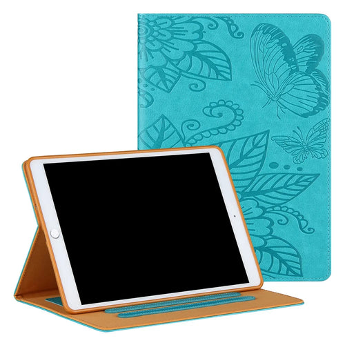 Leather Tablet Protective Shell with Pattern Imprinting for iPad 9.7-inch (2017)/(2018)/Air (2013)/Air 2/Pro 9.7 inch (2016) - Green - 1