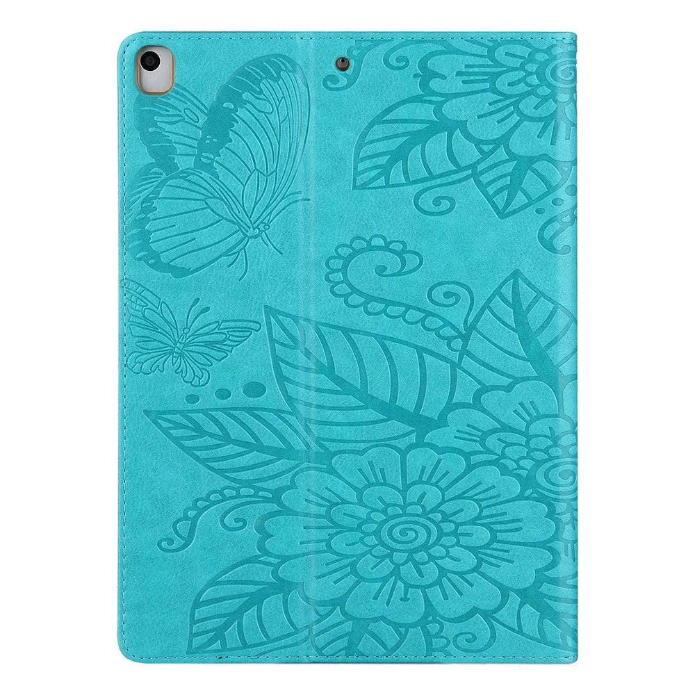 Leather Tablet Protective Shell with Pattern Imprinting for iPad 9.7-inch (2017)/(2018)/Air (2013)/Air 2/Pro 9.7 inch (2016) - Green - 7