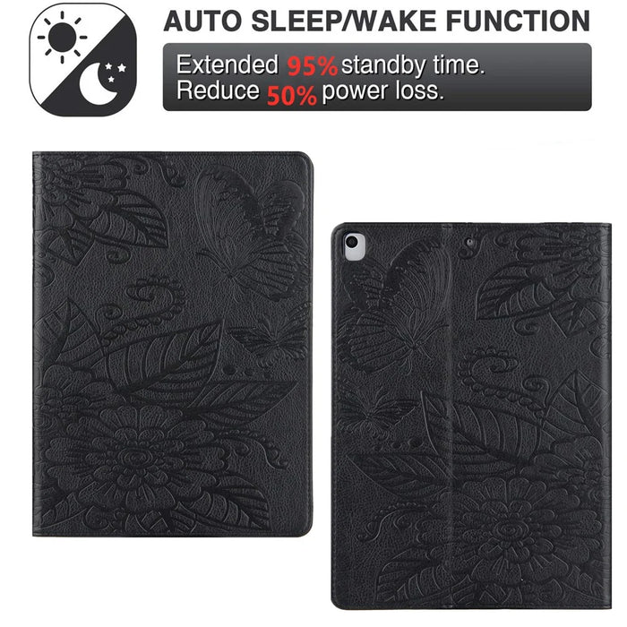 Pattern Imprinting Design Leather Tablet Protective Shell for iPad 10.2 (2021)/(2020)/(2019)/Pro 10.5-inch (2017)/Air 10.5 inch (2019) - Black - 3