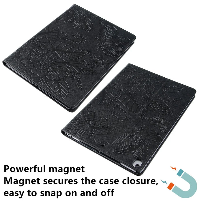 Pattern Imprinting Design Leather Tablet Protective Shell for iPad 10.2 (2021)/(2020)/(2019)/Pro 10.5-inch (2017)/Air 10.5 inch (2019) - Black - 6