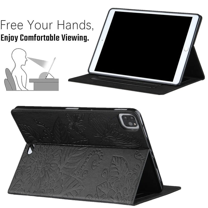 Leather Tablet Shell Stand for iPad Air 11 (2026) / (2025) / (2024) / Air (2020) / Air (2022) / Pro 11-inch (2022) / (2021) / (2020) - Black - 4