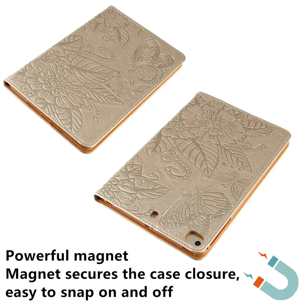 Pattern Imprinting Full Protection Leather Tablet Protective Shell for iPad Mini 1/2/3/4/(2019) 7.9 inch - Gold - 6