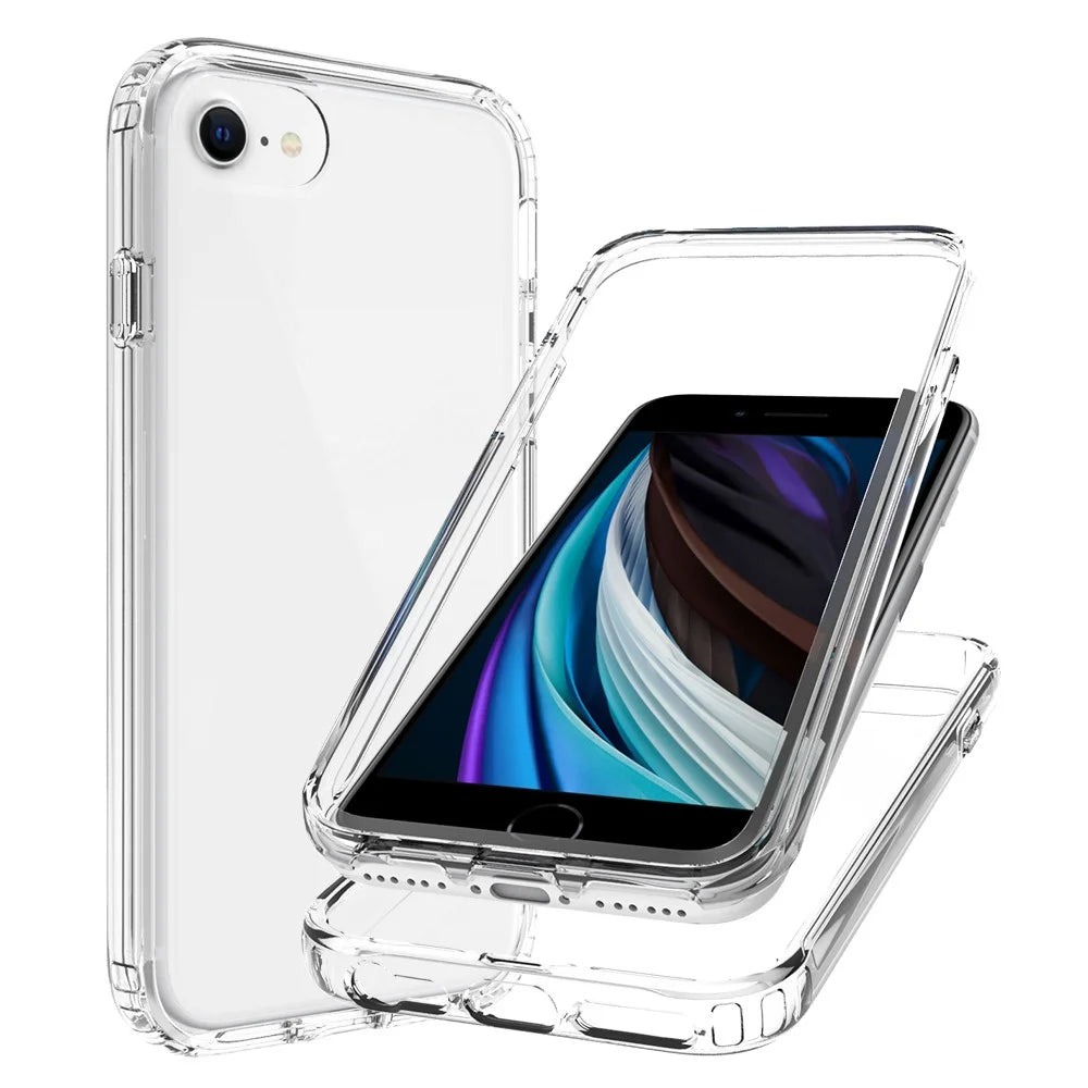 High Transmittance Hybrid Phone Case Cover for iPhone 6 4.7-inch / 7 4.7 inch/8 4.7 inch/SE (2020)/SE (2022) - Transparent - 6